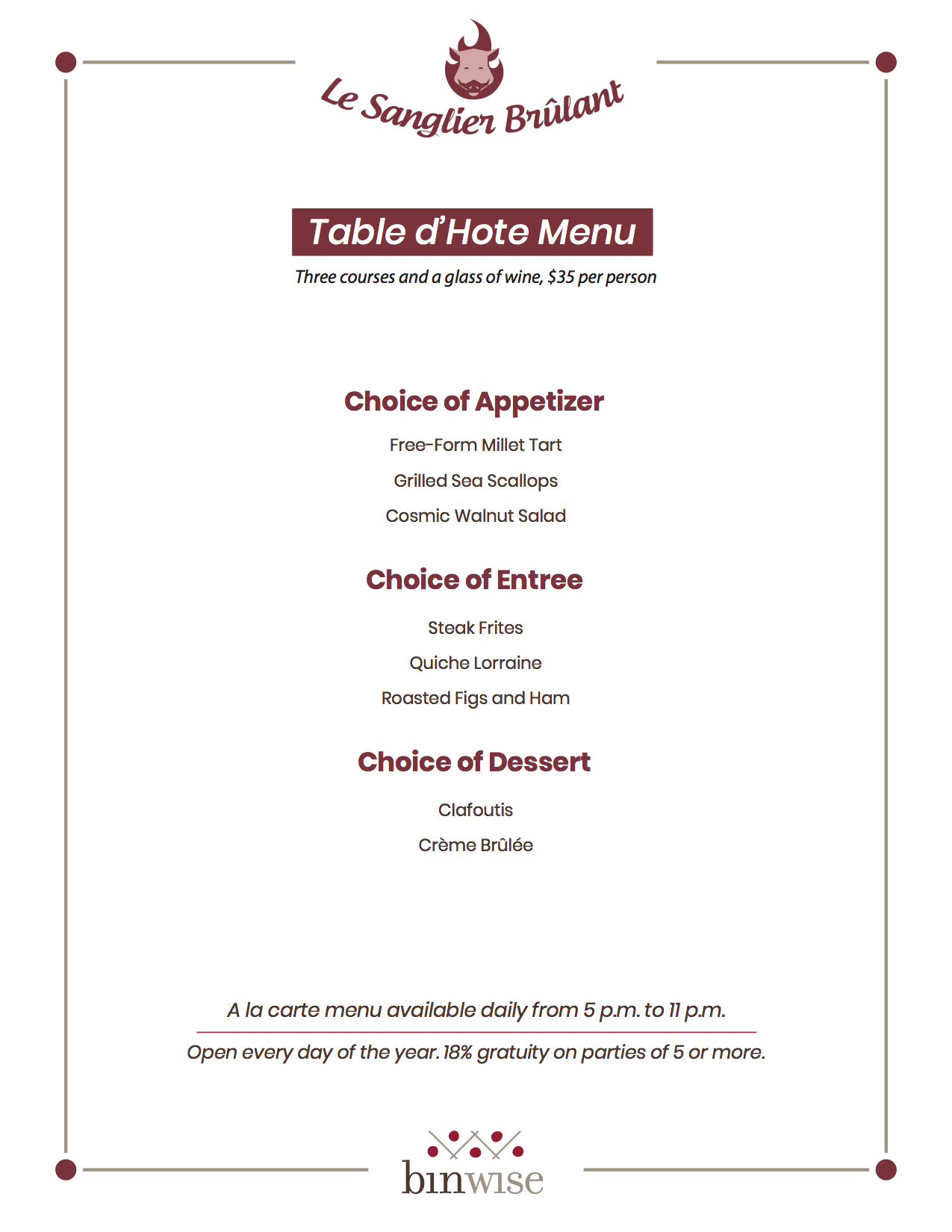 Detail Contoh Menu Table D Hote Nomer 3