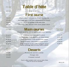 Detail Contoh Menu Table D Hote Nomer 9