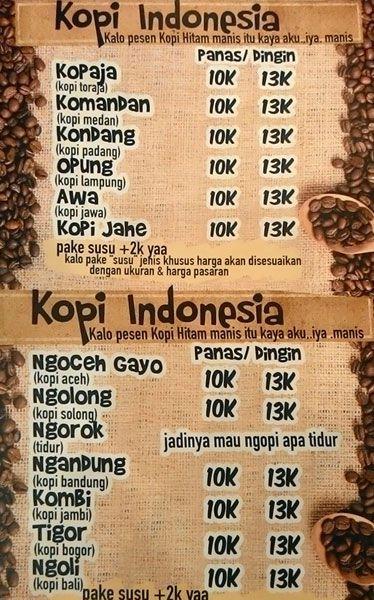 Contoh Menu Warkop Sederhana - KibrisPDR