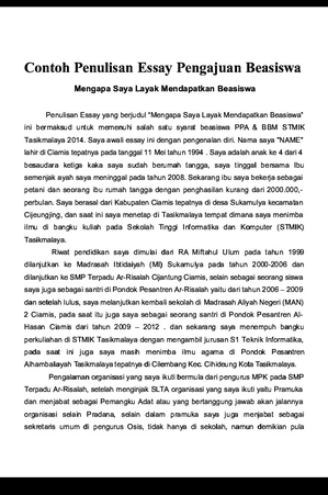 Detail Contoh Menulis Essay Nomer 56