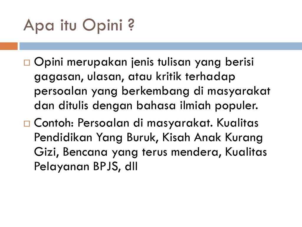 Detail Contoh Menulis Opini Nomer 46