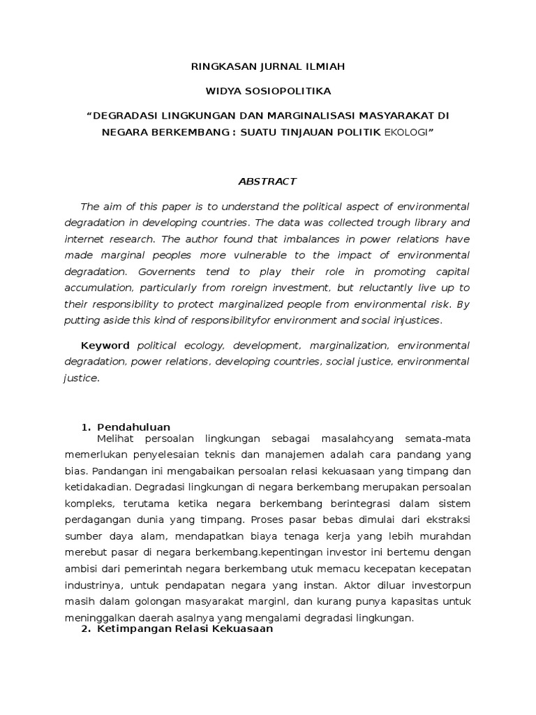 Contoh Meringkas Jurnal - KibrisPDR