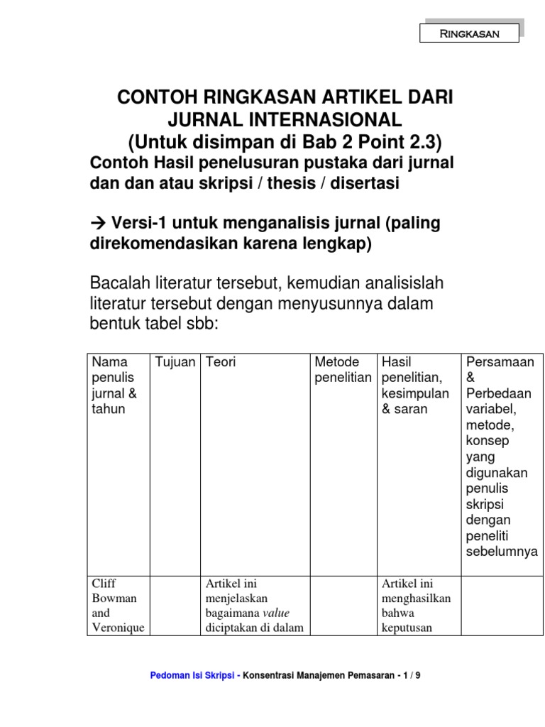 Detail Contoh Meringkas Jurnal Nomer 16