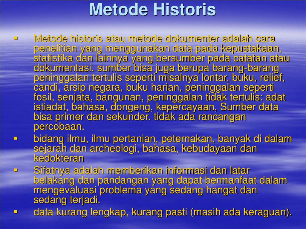 Detail Contoh Metode Historis Nomer 17