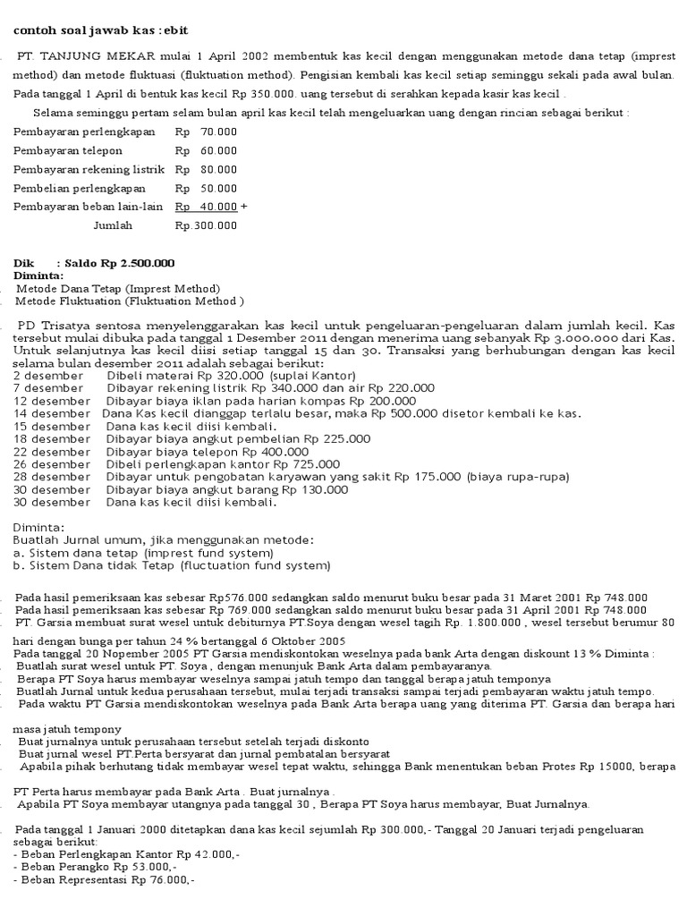 Detail Contoh Metode Imprest Nomer 39
