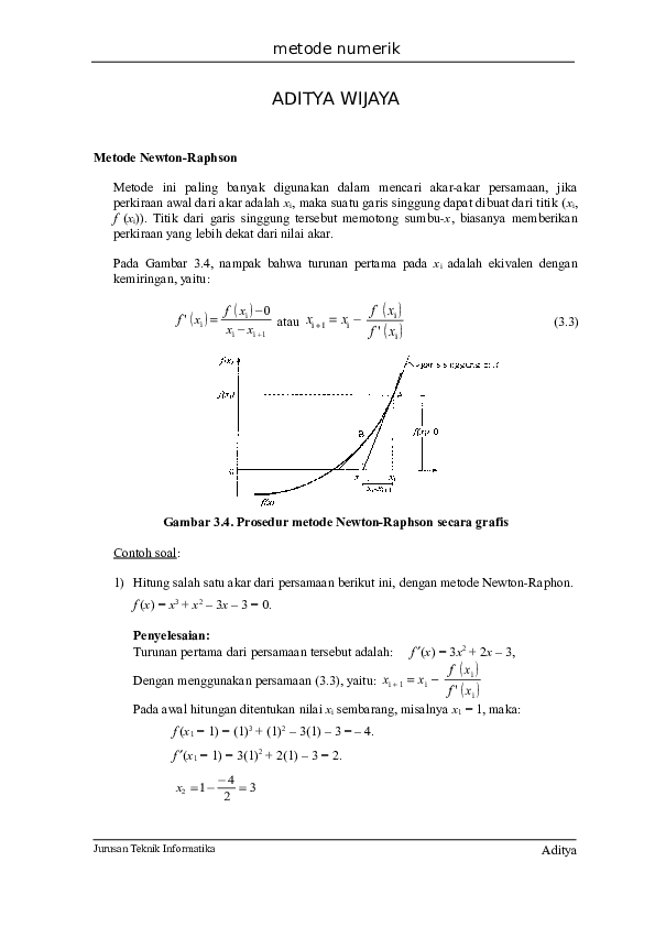 Detail Contoh Metode Numerik Nomer 18