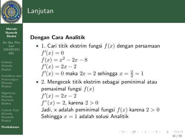 Detail Contoh Metode Numerik Nomer 20