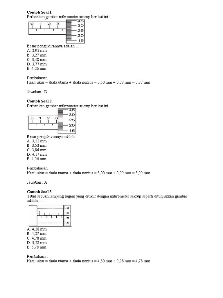 Detail Contoh Mikrometer Sekrup Nomer 43