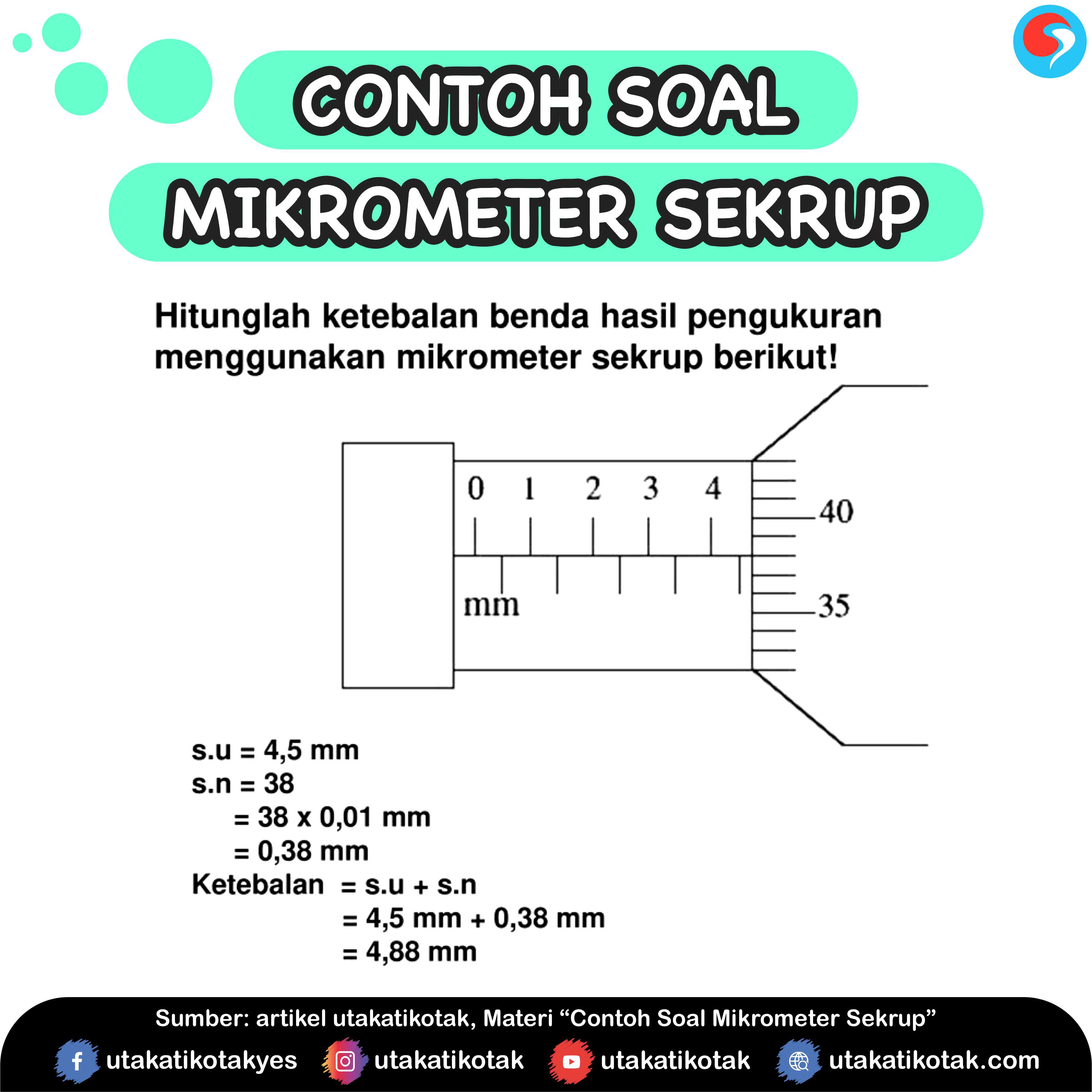 Detail Contoh Mikrometer Sekrup Nomer 6