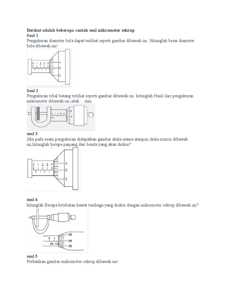 Detail Contoh Mikrometer Sekrup Nomer 48