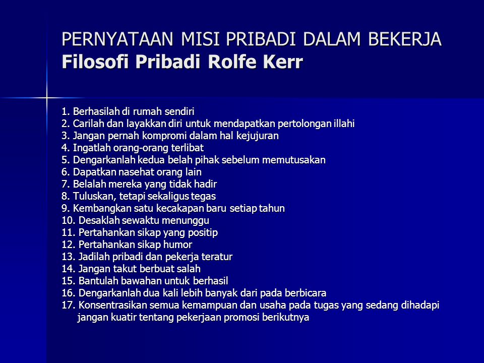 Detail Contoh Misi Pribadi Nomer 14