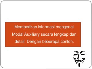 Detail Contoh Modal Auxiliary Nomer 47