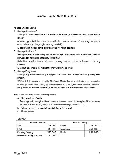 Detail Contoh Modal Kerja Nomer 39