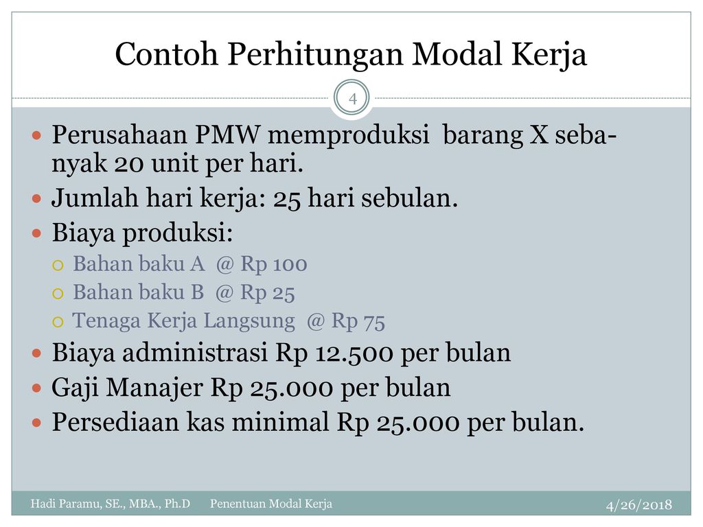 Detail Contoh Modal Kerja Nomer 7