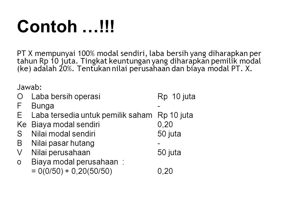 Detail Contoh Modal Sendiri Nomer 5