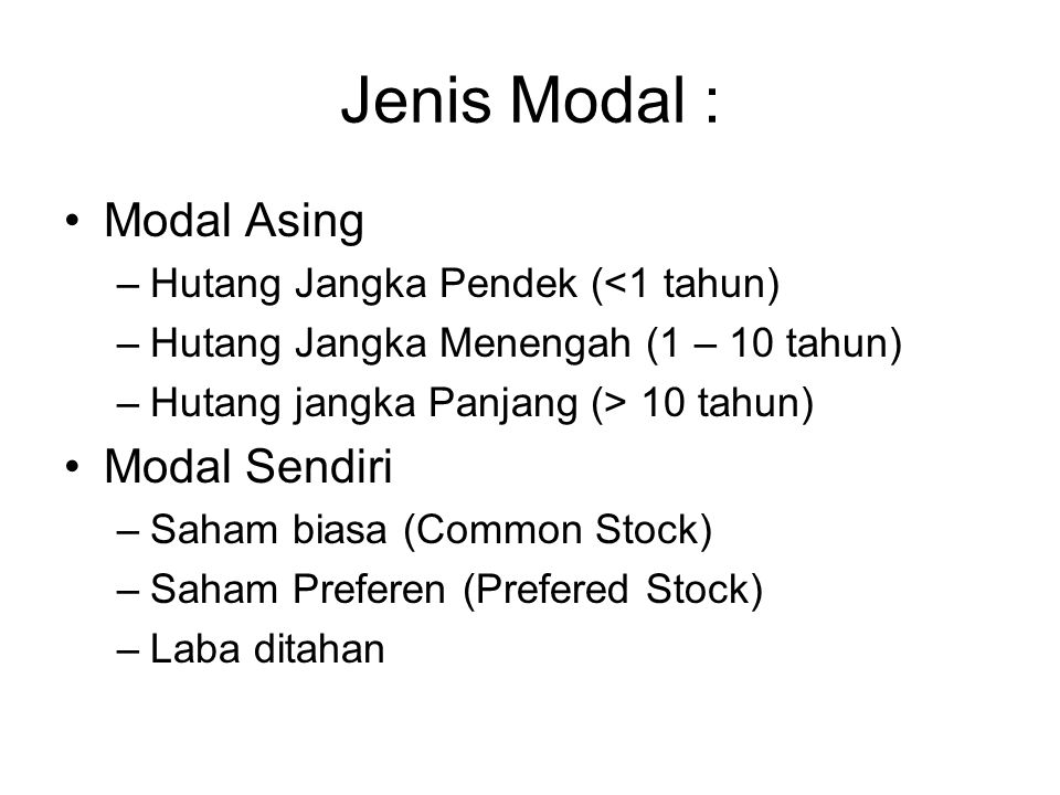 Detail Contoh Modal Sendiri Nomer 8