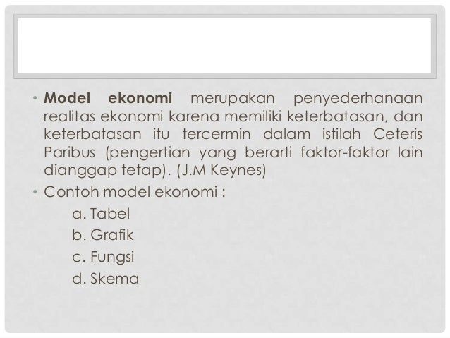 Detail Contoh Model Ekonomi Nomer 2