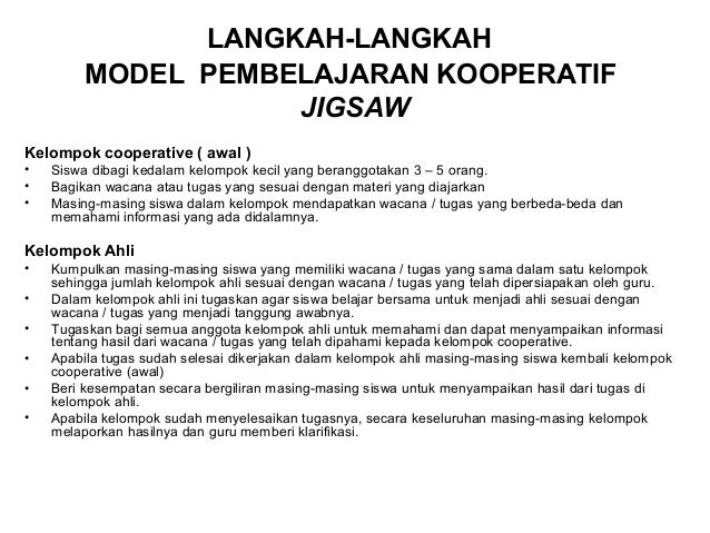 Detail Contoh Model Pembelajaran Kooperatif Nomer 18