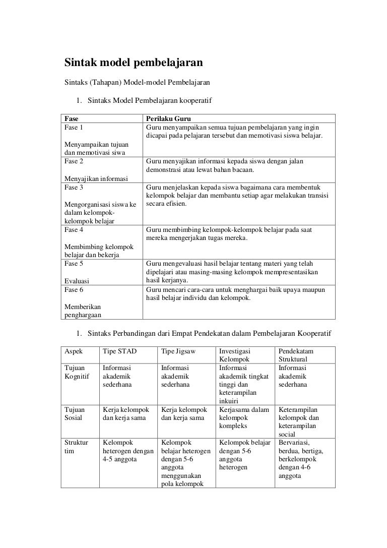 Detail Contoh Model Pembelajaran Kooperatif Nomer 31