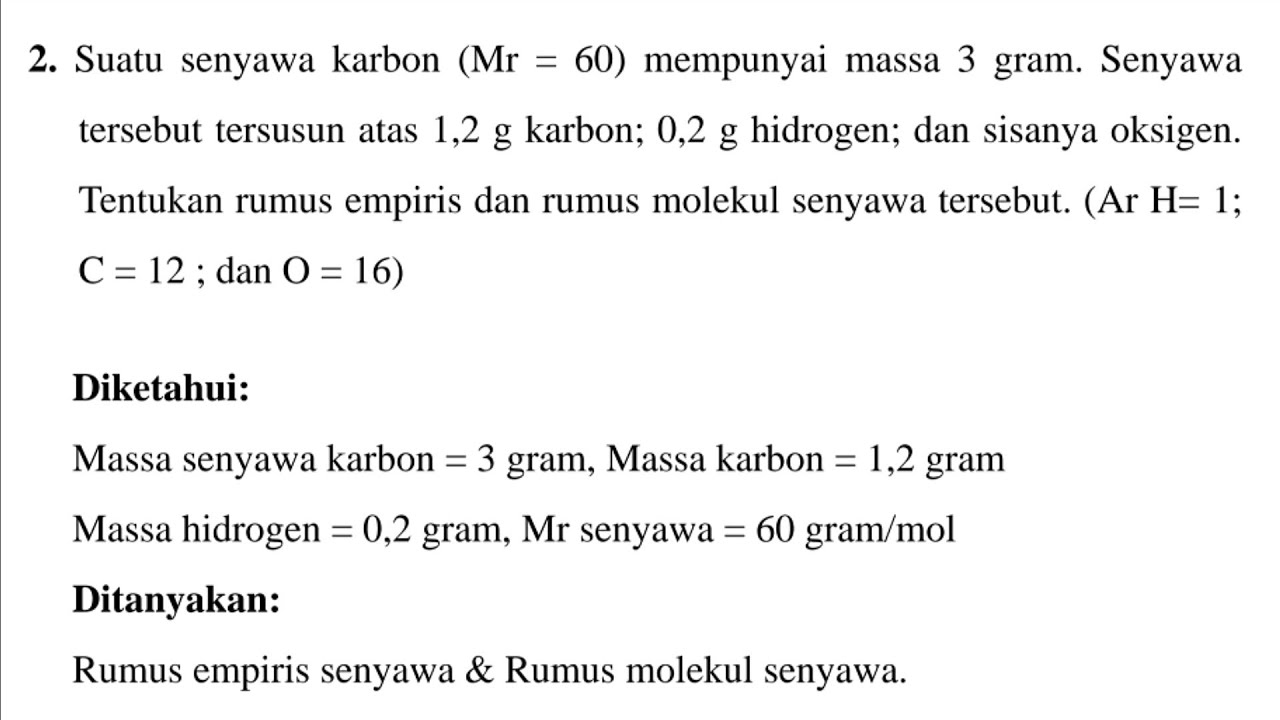 Detail Contoh Molekul Senyawa Nomer 52