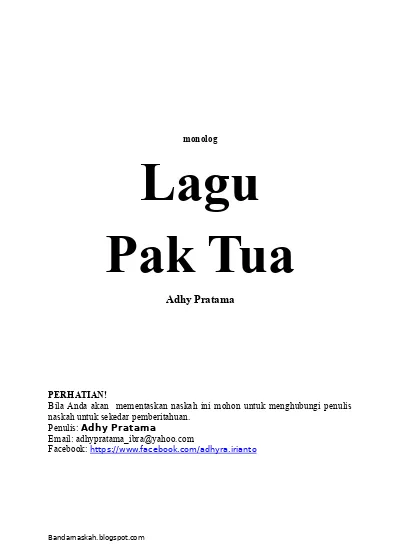 Detail Contoh Monolog Singkat Nomer 33