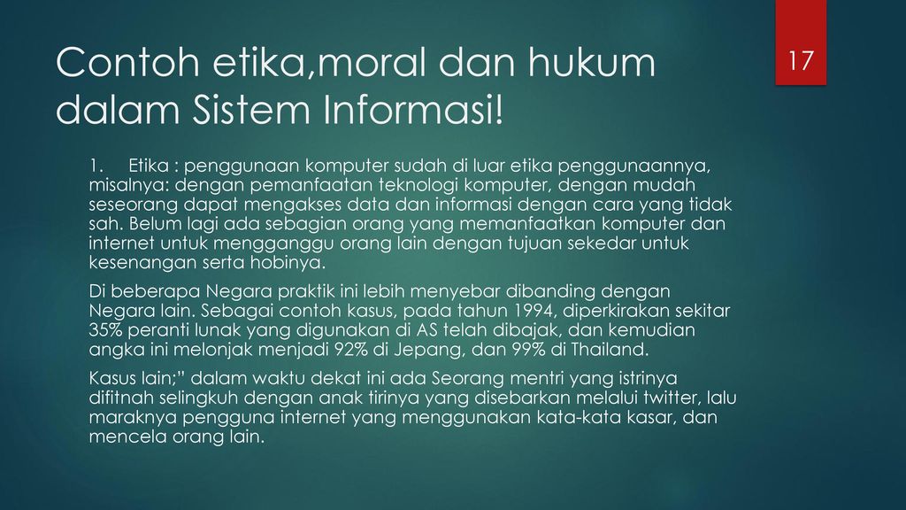 Detail Contoh Moral Dan Etika Nomer 17