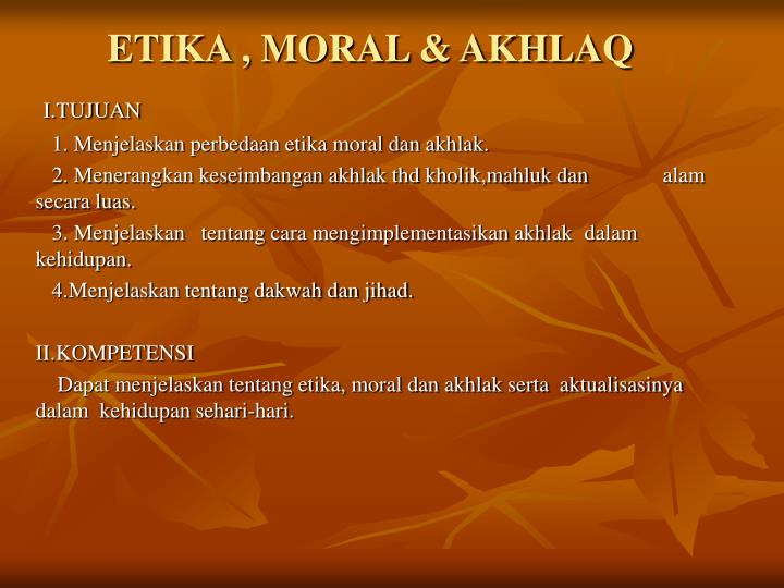 Detail Contoh Moral Dan Etika Nomer 19