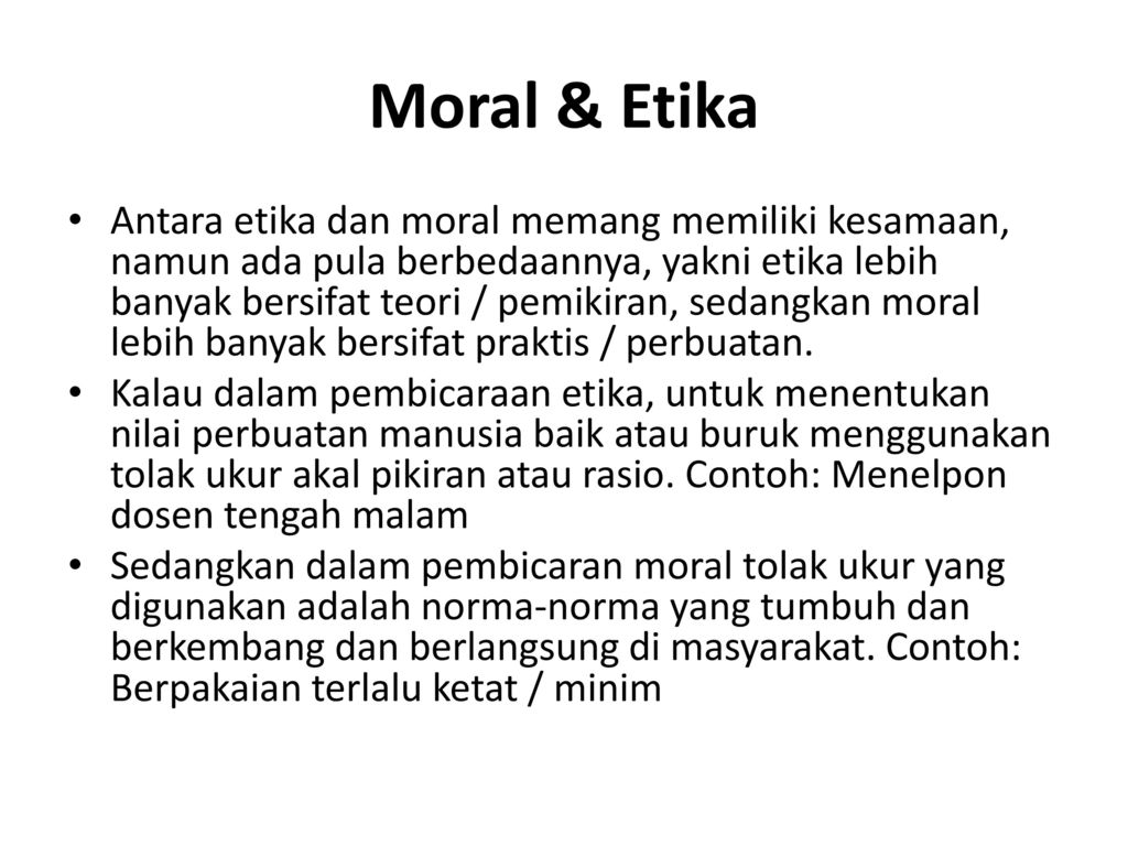 Detail Contoh Moral Dan Etika Nomer 32