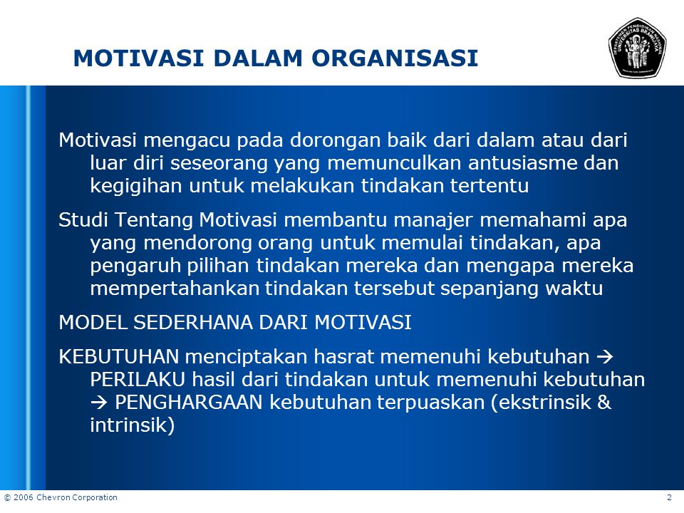 Detail Contoh Motivasi Dalam Organisasi Nomer 2