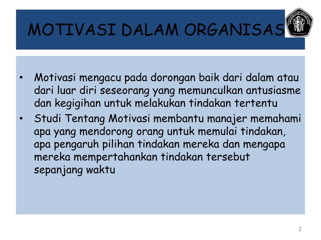 Detail Contoh Motivasi Dalam Organisasi Nomer 6