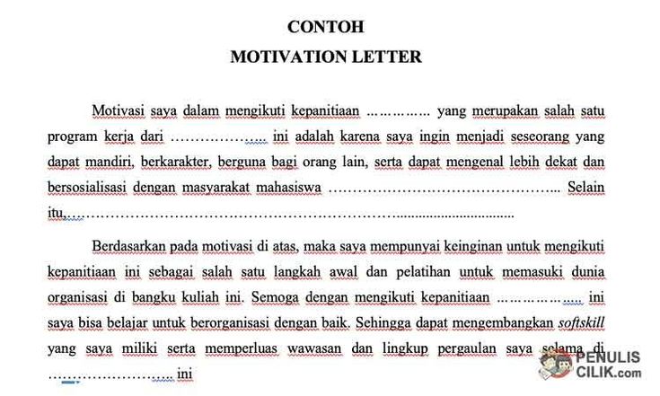 Detail Contoh Motivasi Letter Nomer 10
