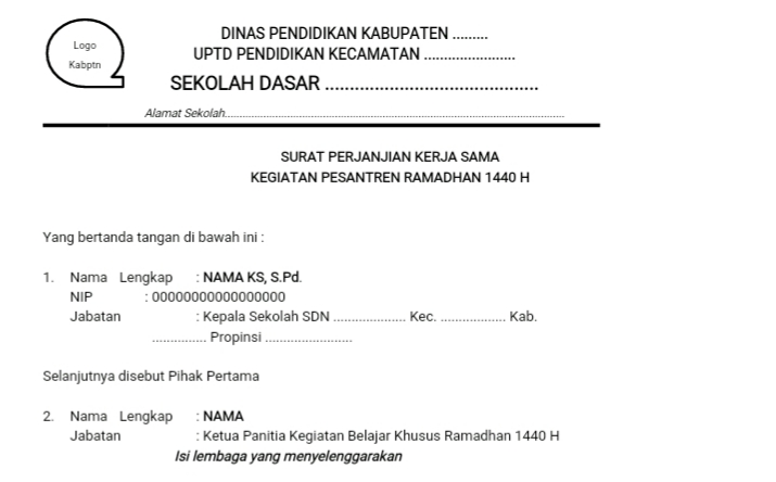 Detail Contoh Mou Sekolah Nomer 13