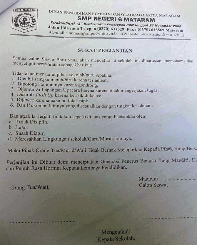 Detail Contoh Mou Sekolah Dengan Orang Tua Nomer 24