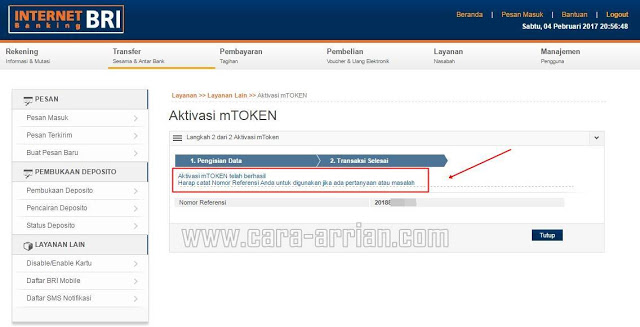 Detail Contoh Mtoken Bri Nomer 16