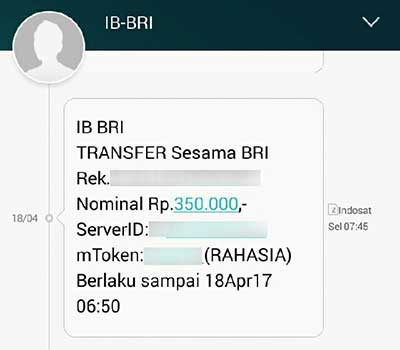 Detail Contoh Mtoken Bri Nomer 23