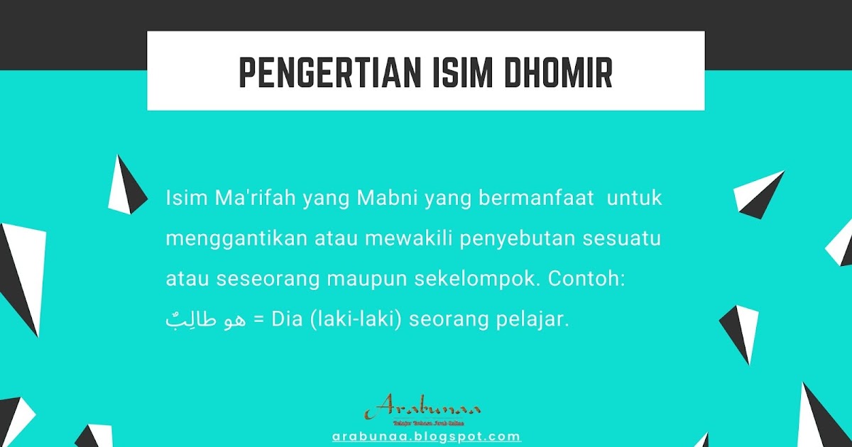 Detail Contoh Mubtada Isim Dhomir Nomer 49