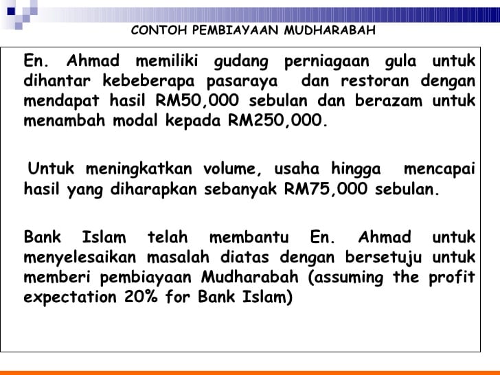 Detail Contoh Mudharabah Mutlaqah Nomer 4