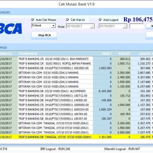 Detail Contoh Mutasi Rekening Bca Nomer 30