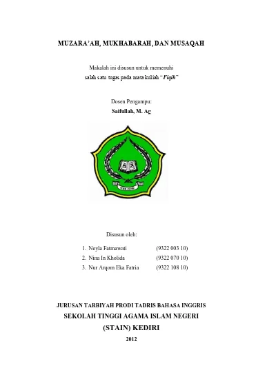 Detail Contoh Muzara Ah Nomer 40