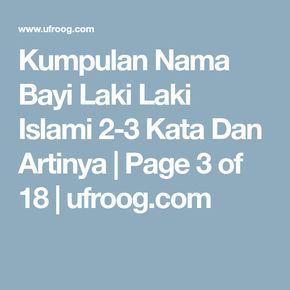 Detail Contoh Nama Bayi Laki Laki Islami Nomer 55