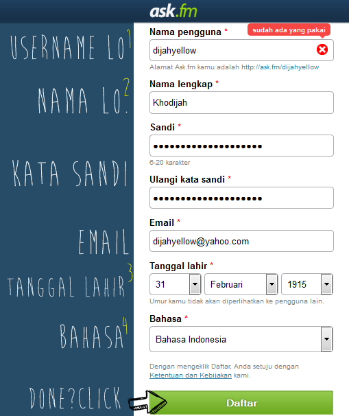 Contoh Nama Pengguna Ask Fm - KibrisPDR