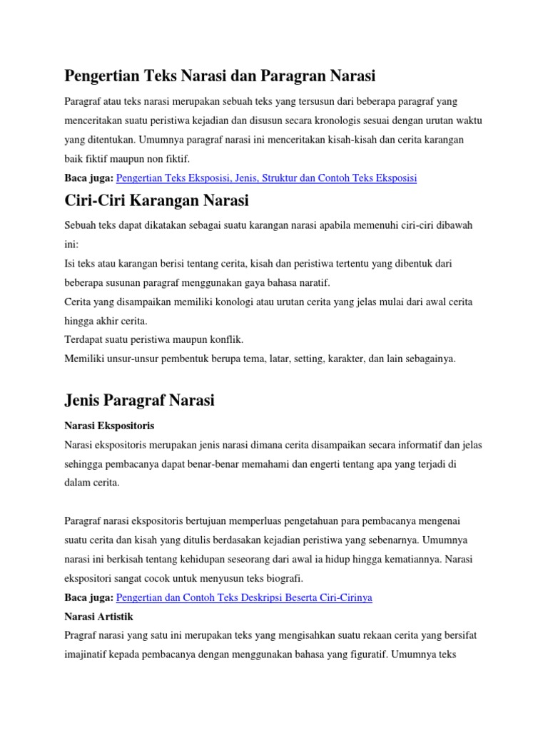 Detail Contoh Narasi Informatif Nomer 47