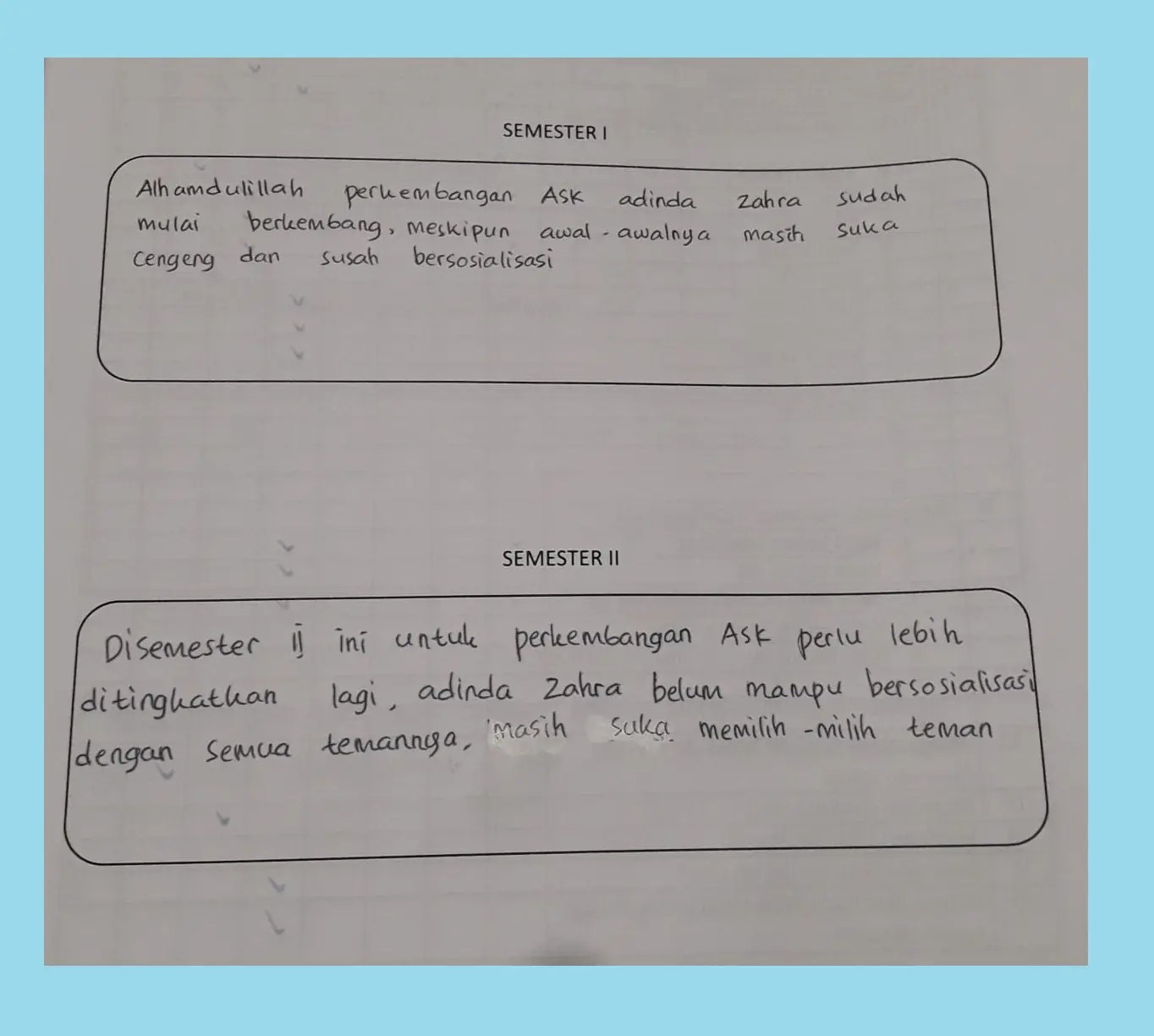 Detail Contoh Narasi Laporan Perkembangan Anak Tk Semester 1 Nomer 57