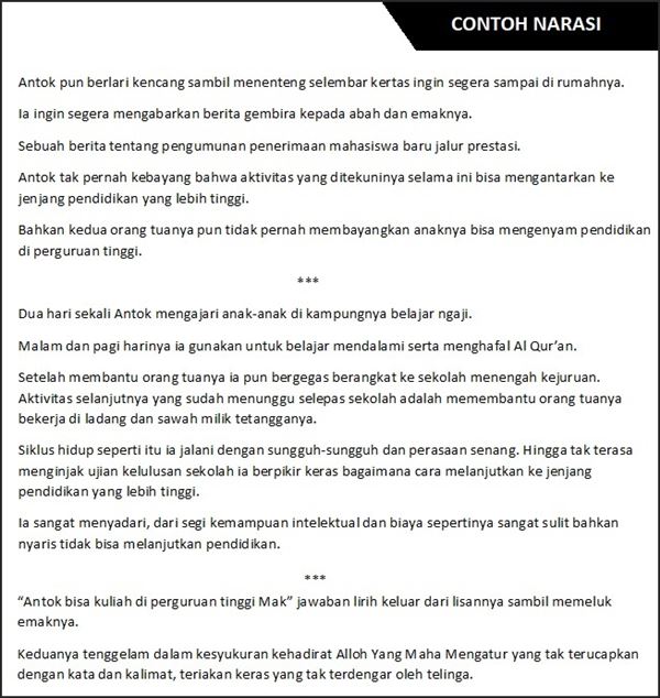 Detail Contoh Narasi Sugestif Nomer 22