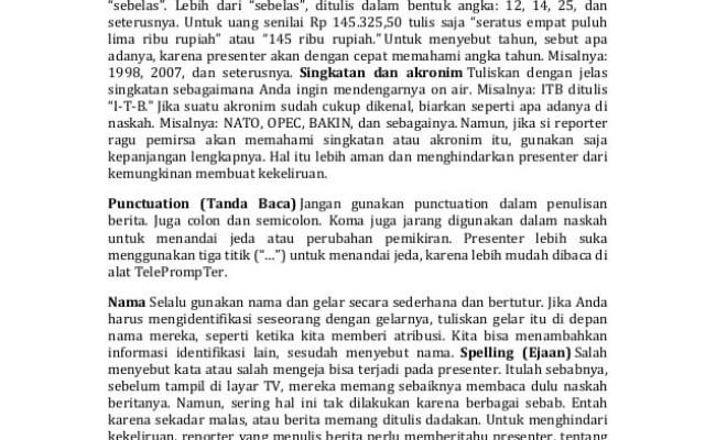 Detail Contoh Naskah Berita Tv Nomer 15