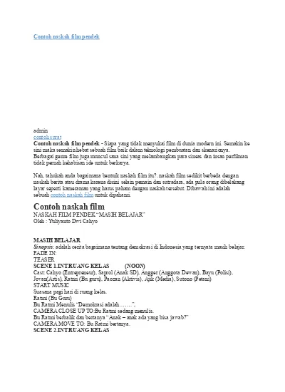 Detail Contoh Naskah Casting Nomer 3