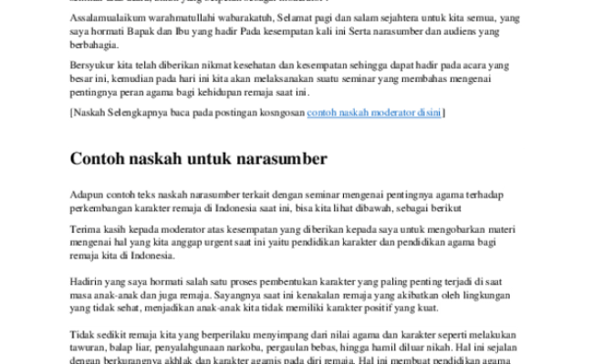 Detail Contoh Naskah Moderator Dan Narasumber Nomer 32