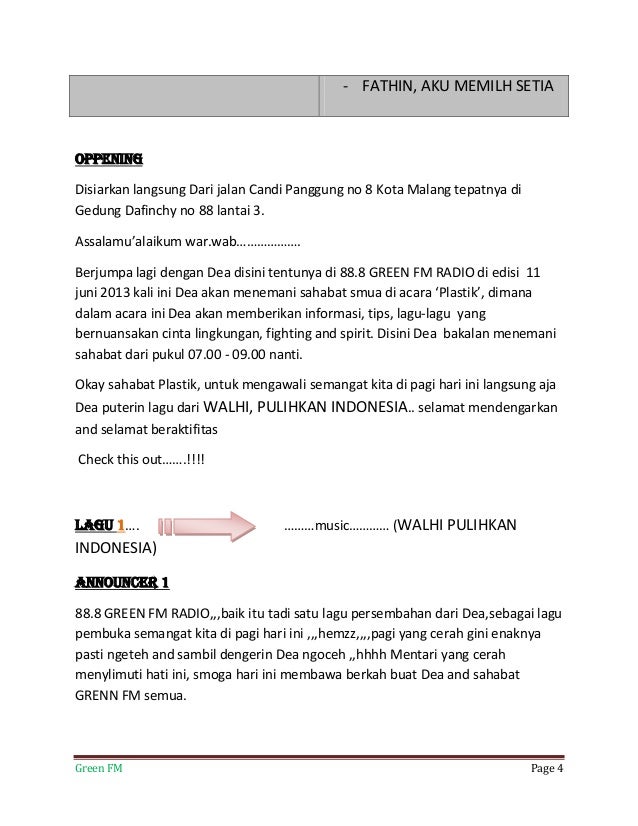Detail Contoh Naskah Penyiar Radio Tentang Cinta Nomer 19