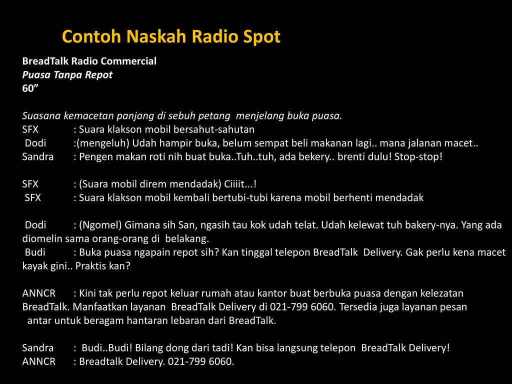 Detail Contoh Naskah Radio Nomer 17