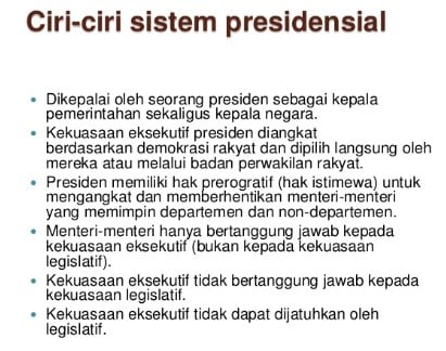 Detail Contoh Negara Presidensial Nomer 5